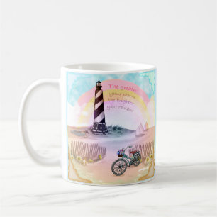 Bike Stormy Lighthouse  Coffee Mug