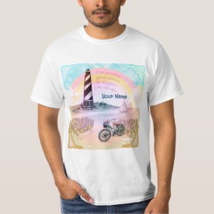 Bike Stormy Lighthouse  T-Shirt