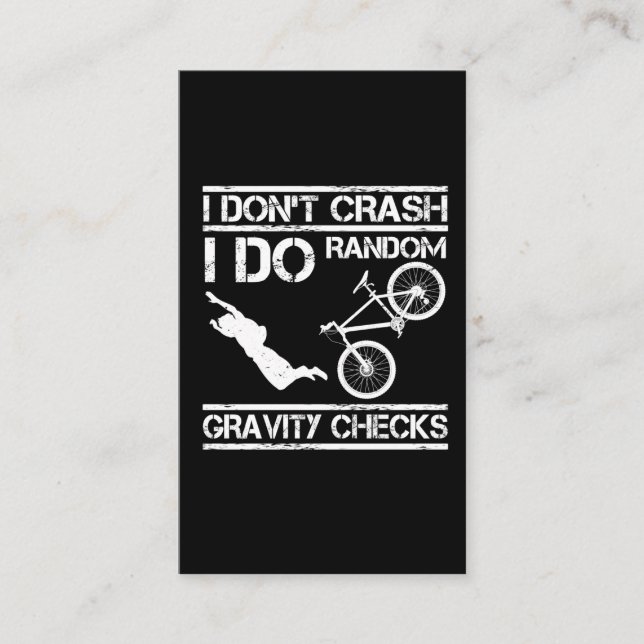 Bike Stuntman Crash Extreme Sport MTB Cyclist Business Card (Front)