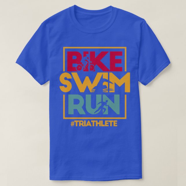 Bike swim run triathlete T-Shirt (Design Front)