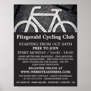 Bike Symbol, Cycling Club Advertising Poster