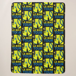 Bike Tour Art Sherpa Blanket