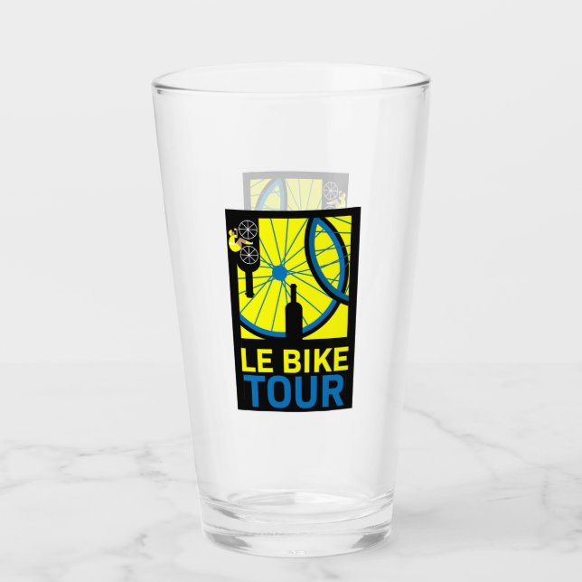 Bike Touring Art Glass (Front)