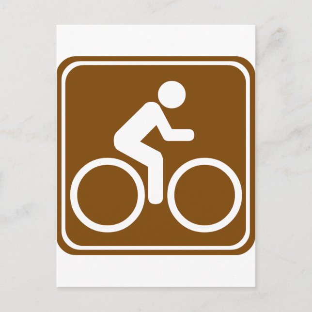 Bike Trail Highway Sign Postcard (Front)