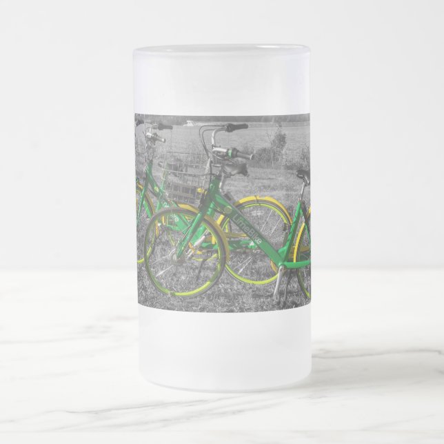 Bike Triplets Select Colour Frosted Mug (Center)