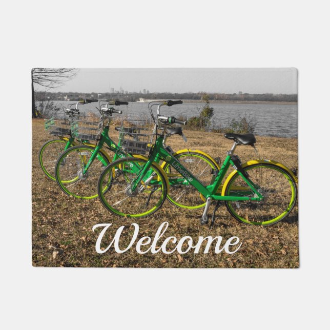 Bike Triplets Welcome Doormat (Front)