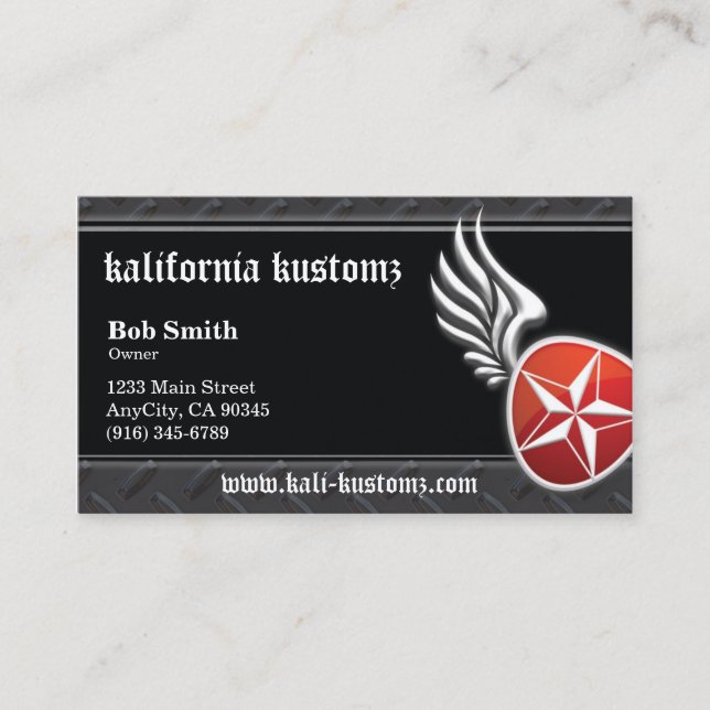 Bike, Truck or Auto Shop Cards (Front)