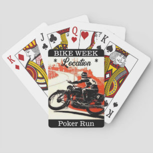 Bike Week Poker Run Customisable Location Playing Cards