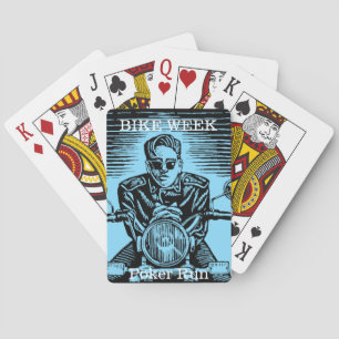 Bike Week Poker Run Customisable Vintage Look Play Playing Cards