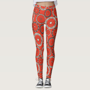 bike wheels fire orange leggings