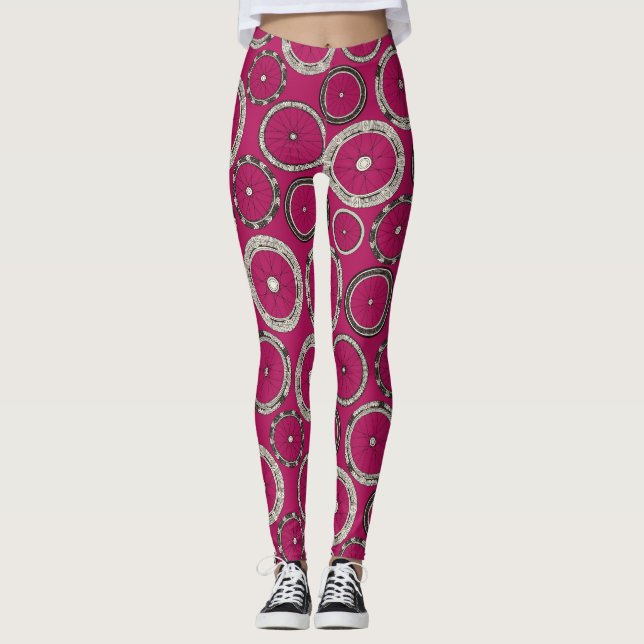 bike wheels pink leggings (Front)