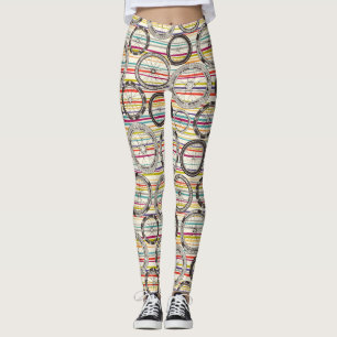 bike wheels stripe leggings