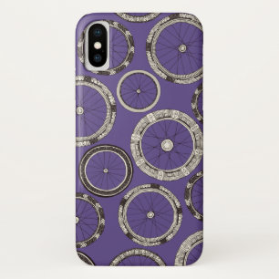 bike wheels violet iPhone x case