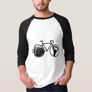 Bike with beer glass. Bottle opener icon T-Shirt