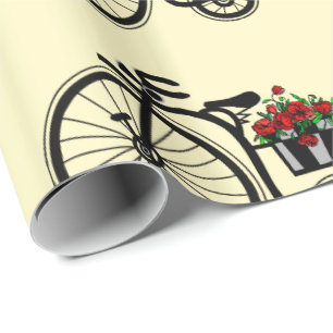 Bike with Flowers Wrapping Paper