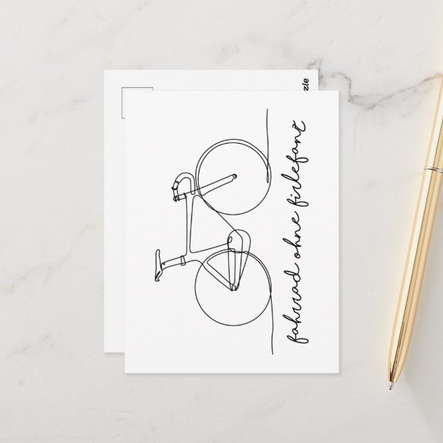 bike without a fire | Anti e-bike Postcard (Front/Back In Situ)