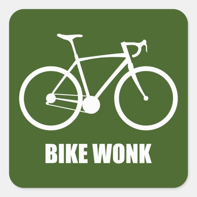 Bike Wonk Square Sticker (Front)