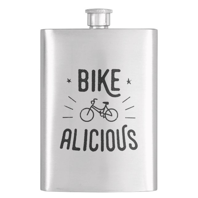 Bikealicious Hip Flask (Front)