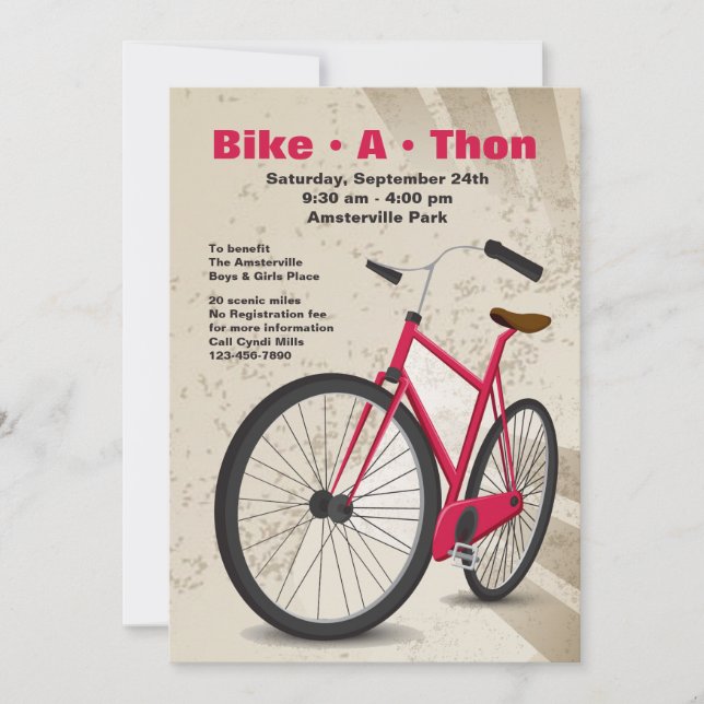 Bikeathon Invitation (Front)