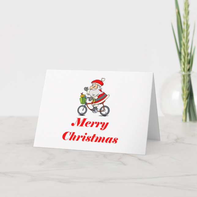 BikeChick Santa Holiday Card (Front)