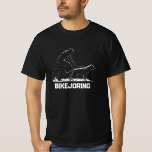 Bikejoring Cyclist and Dog in Motion T-Shirt