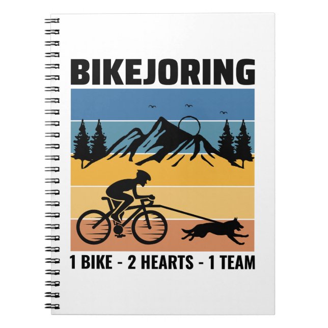 Bikejoring DogScooting Dog Sport Bike Bicycle Ride Notebook (Front)