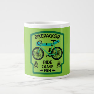 Bikepacker Fish And Camp Large Coffee Mug