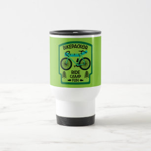 Bikepacker Fish And Camp Large Coffee Mug