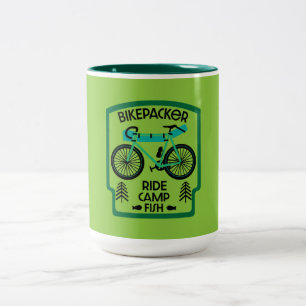 Bikepacker Fish And Camp Large Two-Tone Coffee Mug