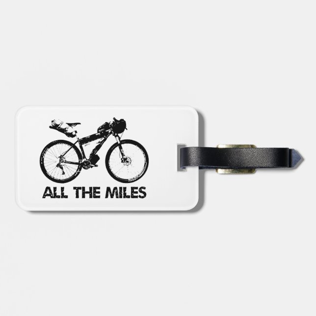 Bikepacking All The Miles Luggage Tag (Back Horizontal)