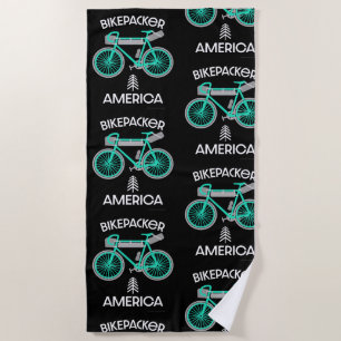 Bikepacking America Beach Towel