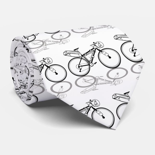Bikepacking bike black and white tie (Rolled)