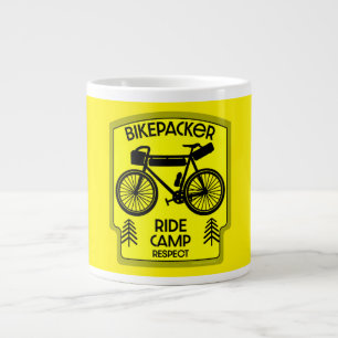 Bikepacking Bike Touring In nature     Large Coffee Mug