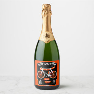 Bikepacking Bike Touring Sparkling Wine Label