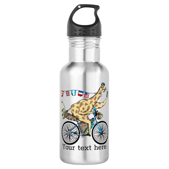 Bikepacking giraffe 532 ml water bottle (Front)