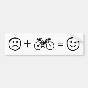 Bikepacking Makes You Happy Bumper Sticker