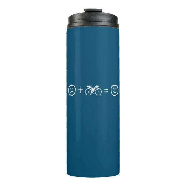 Bikepacking Makes You Happy Thermal Tumbler (Front)
