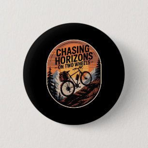 Bikepacking Outdoor Mountain Biking Chasing Horizo 6 Cm Round Badge