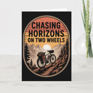 Bikepacking Outdoor Mountain Biking Chasing Horizo Card