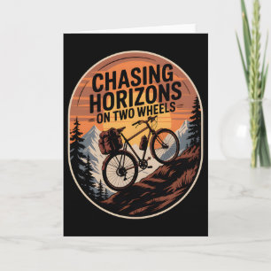 Bikepacking Outdoor Mountain Biking Chasing Horizo Card