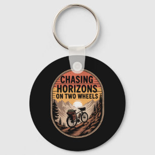 Bikepacking Outdoor Mountain Biking Chasing Horizo Key Ring