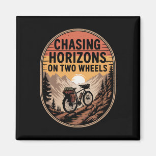 Bikepacking Outdoor Mountain Biking Chasing Horizo Magnet