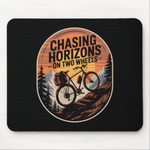 Bikepacking Outdoor Mountain Biking Chasing Horizo Mouse Mat