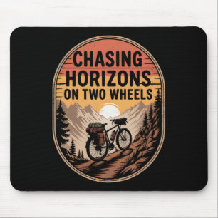 Bikepacking Outdoor Mountain Biking Chasing Horizo Mouse Mat