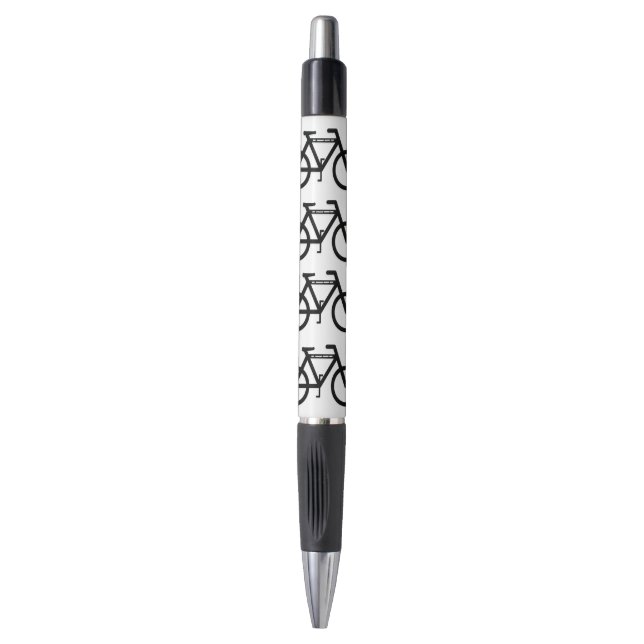 Biker Abstract Rubber Grip Pen (Front Vertical)
