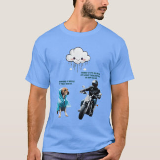 biker and the dog girl family T-Shirt