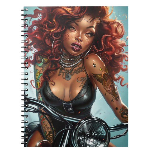 Biker Babe1 Notebook (Front)