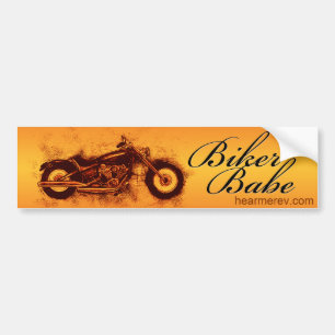 Biker Babe Bumper Sticker