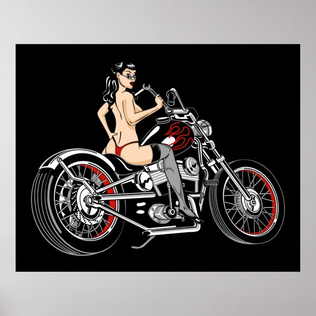 Biker Babe Poster (Front)