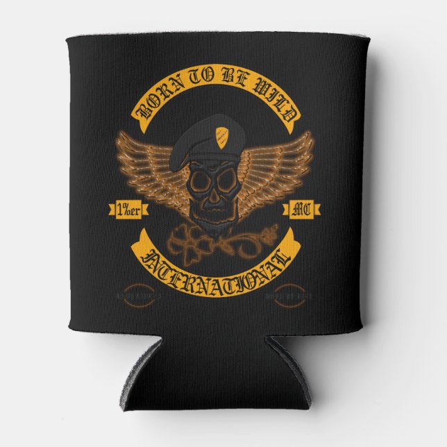Biker Badge Can Cooler (Front)